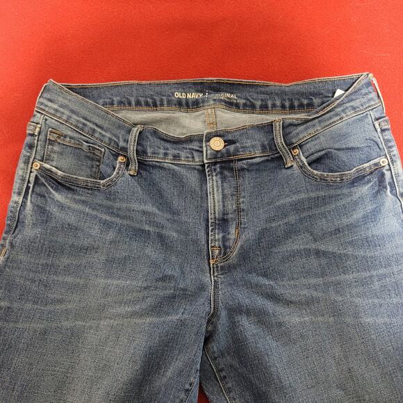 Old Navy Blue Light Washed  Mid Rise Denim Jeans 10 Lightweight Stretch Pockets - Picture 1 of 7